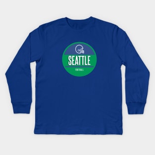 Seattle football retro Kids Long Sleeve T-Shirt
